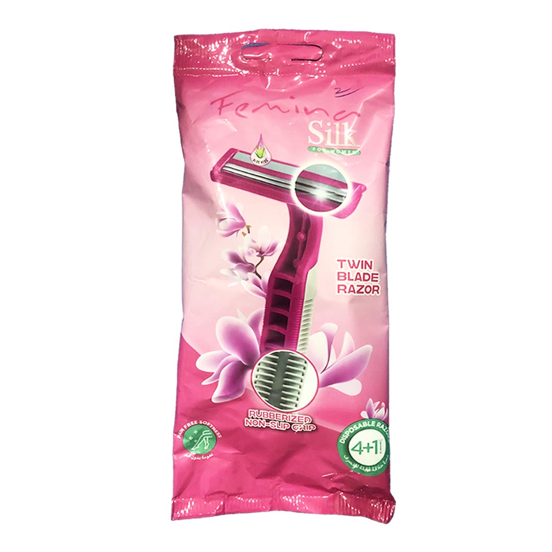 Treet Femina Silk Twin Blade Disposable Razor, 5 Ct