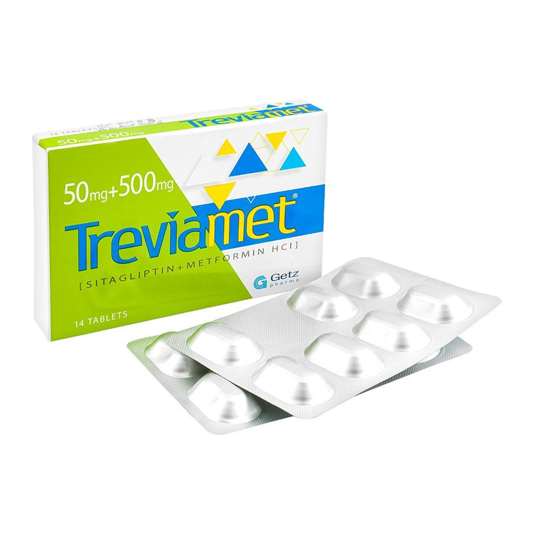 Treviamet (Sitagliptin/Metformin) 50/500mg, 14 Ct - Getz Pharma