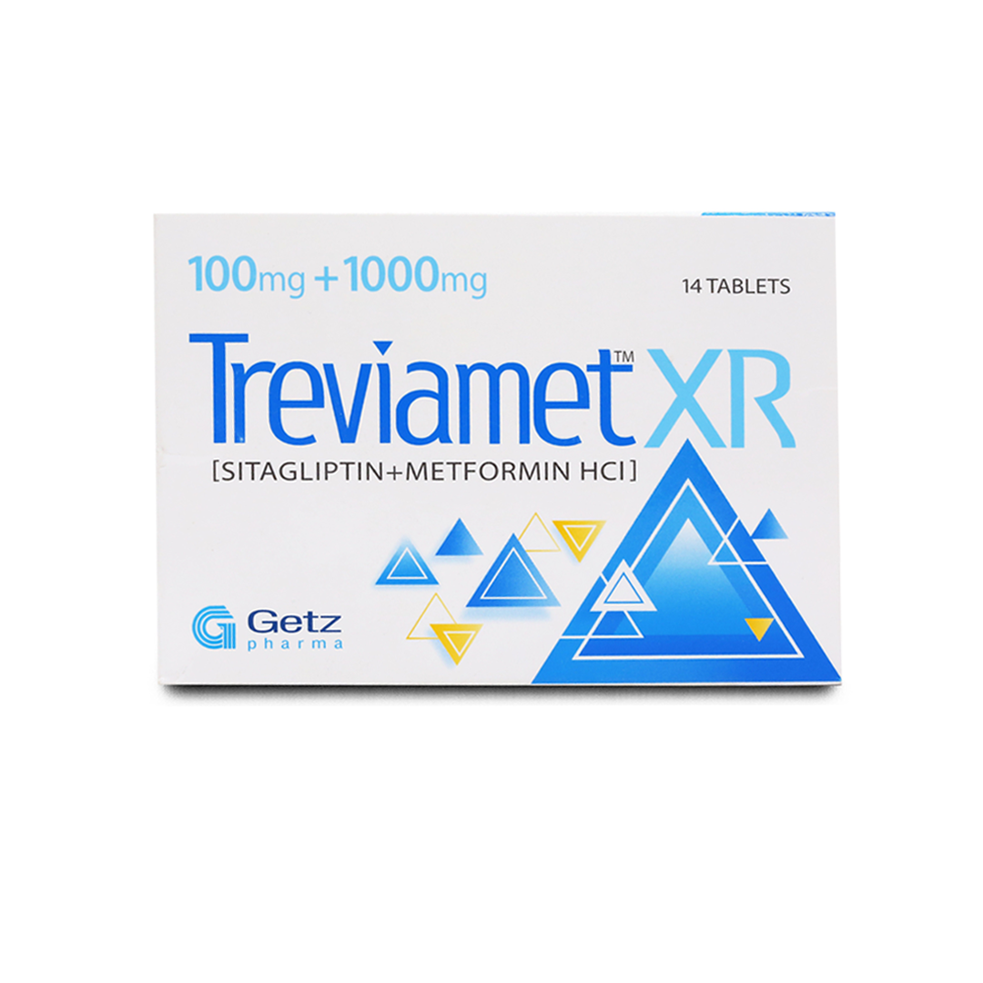 Treviamet XR (Sitagliptin/Metformin) 100/1000mg, 14 Ct - Getz Pharma