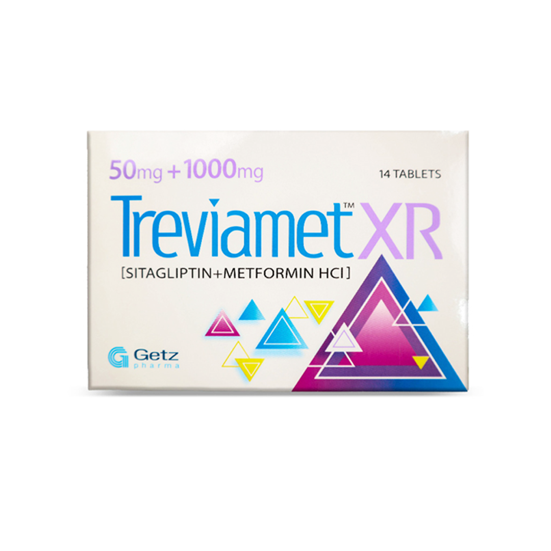 Treviamet XR (Sitagliptin/Metformin) 50/1000mg, 14 Ct - Getz Pharma