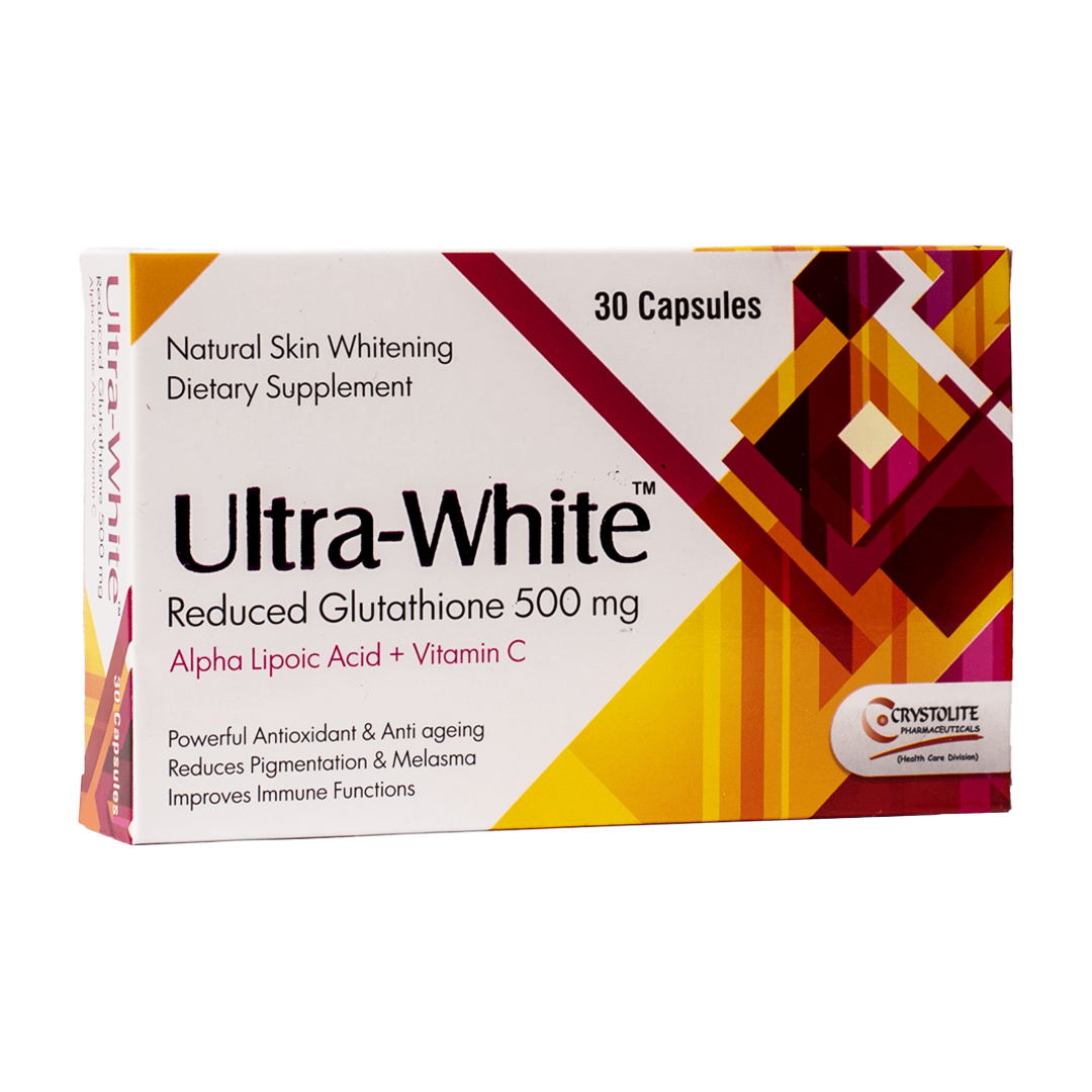 Buy Crystolite Pharma Ultra-White Reduced Glutathione 500mg, 30 Ct Online in Pakistan | My Vitamin Store - Skin Whitening Supplements Buy Crystolite Pharma Ultra-White Reduced Glutathione 500mg, 30 Ct Online in Pakistan | My Vitamin Store - Skin Whitening Supplements