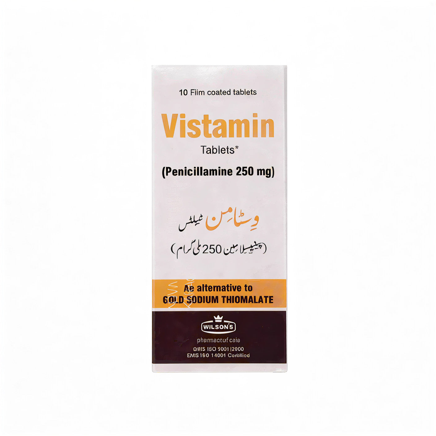 Vistamin (Penicillamine) 250 mg, 10 Ct - Wilson's