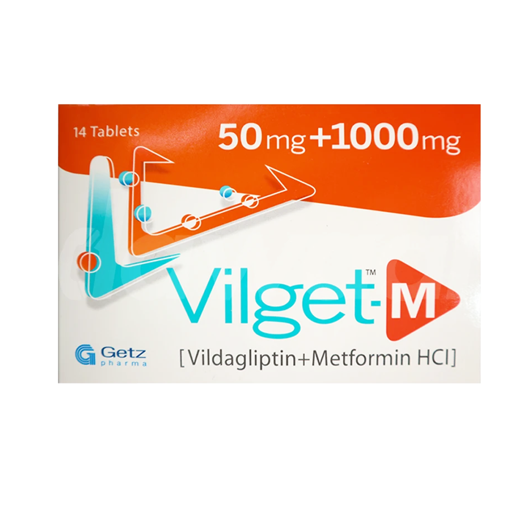 Vilget-M (Vildagliptin/Metformin) 50/1000mg, 14 Ct - Getz Pharma