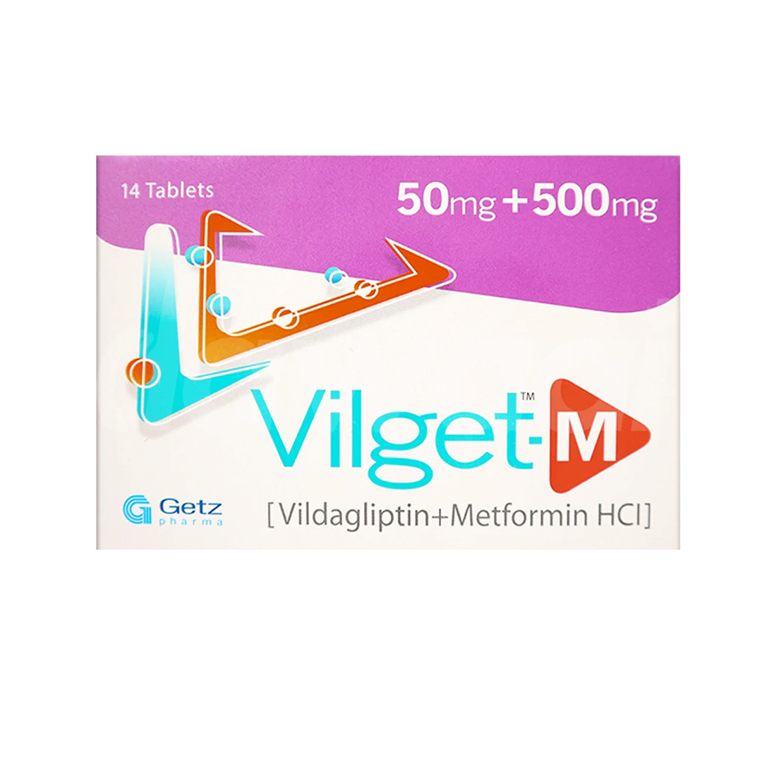 Vilget-M (Vildagliptin/Metformin) 50/500mg, 14 Ct - Getz Pharma