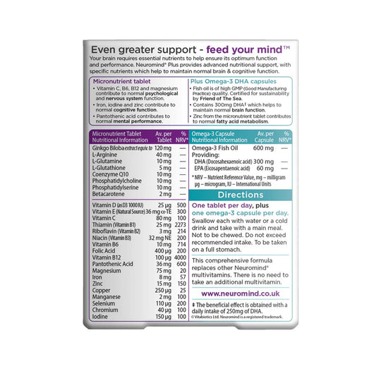 Vitabiotics Neuromind Plus DHA, 56 Tablets+Capsules