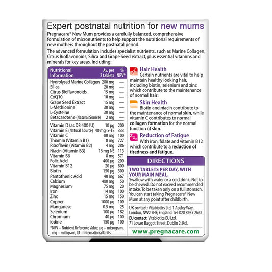 Vitabiotics Pregnacare New Mum, 56 Ct