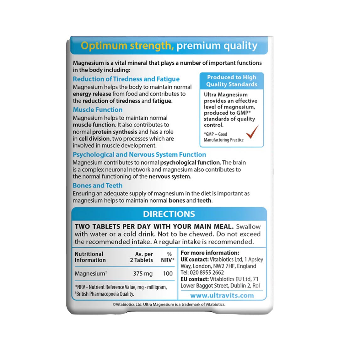 Vitabiotics Ultra Magnesium, 60 Ct