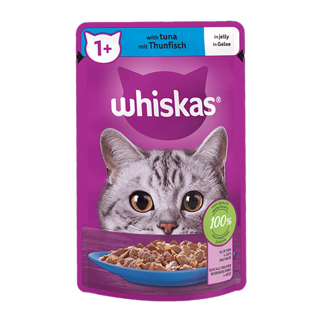 WHISKAS1_Adult Wet Cat Food Pouchin Jelly with Tuna_85g