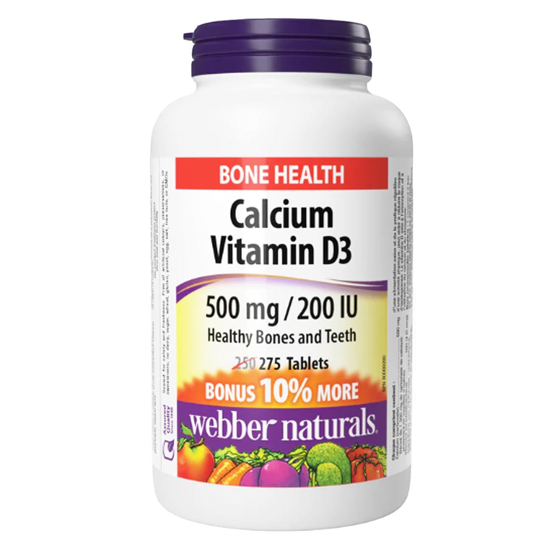 Webber Naturals Calcium Vitamin D3 500mg 200IU