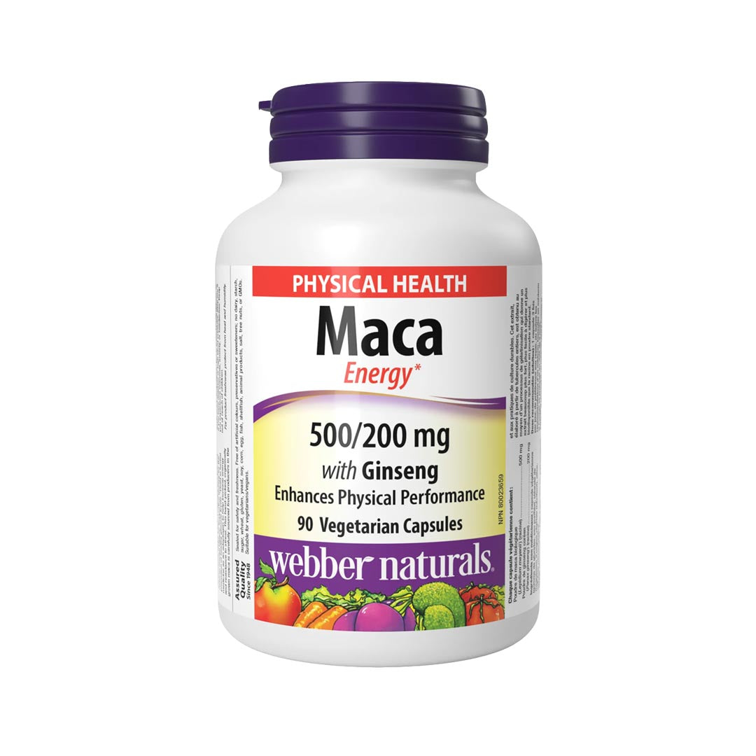 Webber Naturals Maca with Ginseng for Men Vitality, 90 Ct