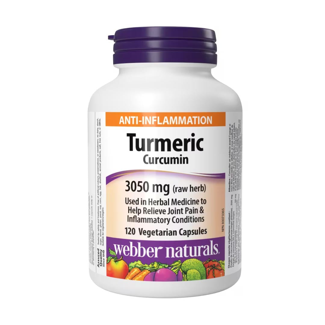 Webber Naturals Turmeric Curcumin 3050 mg, 120Ct