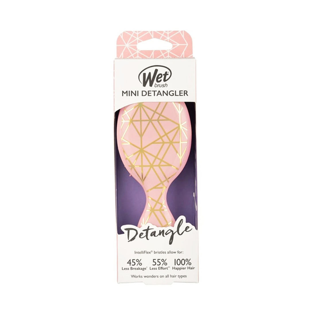 Wet Brush Mini Detangler Geo-Peach Brush