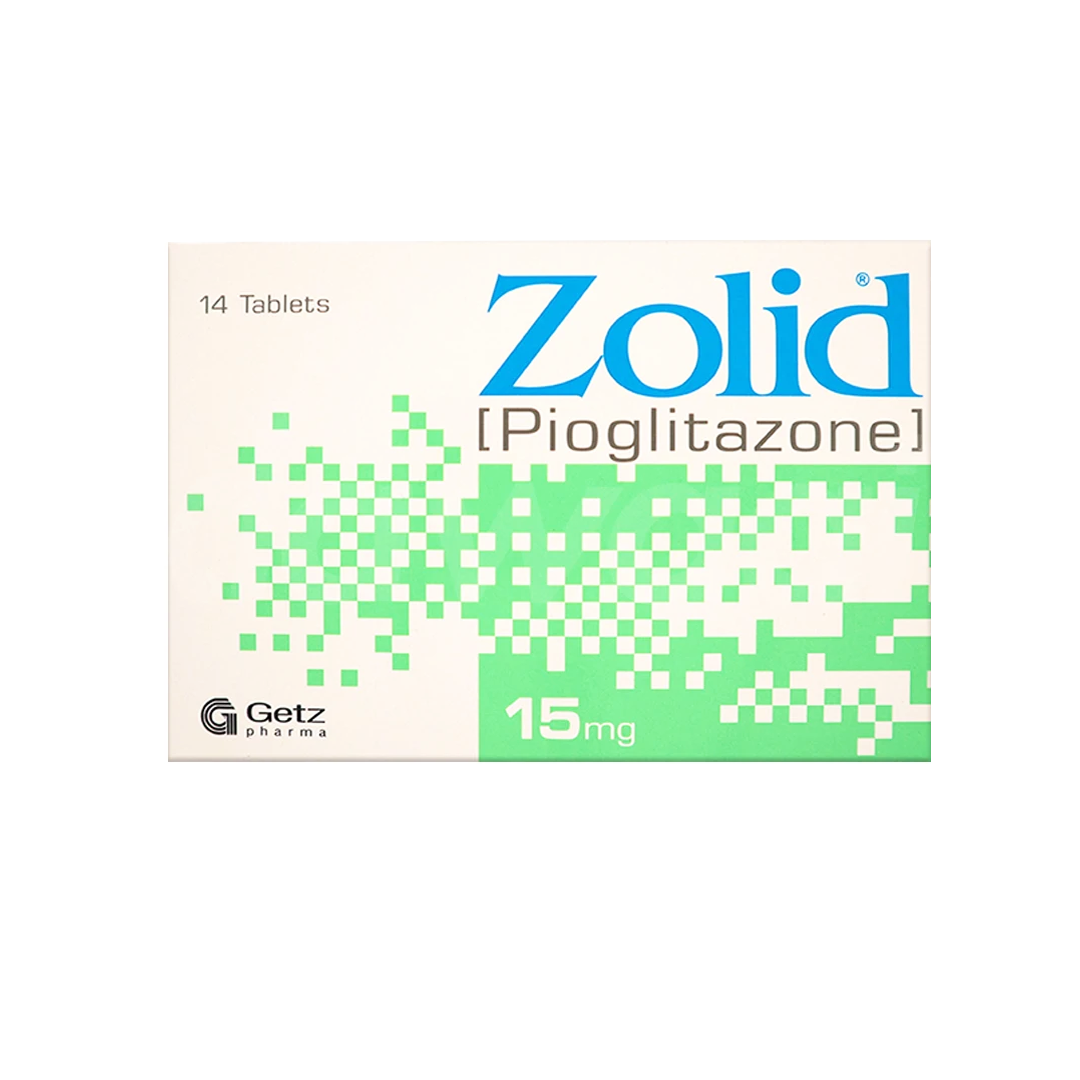 Zolid (Pioglitazone) Tablet 15mg, 14 Ct - Getz Pharma