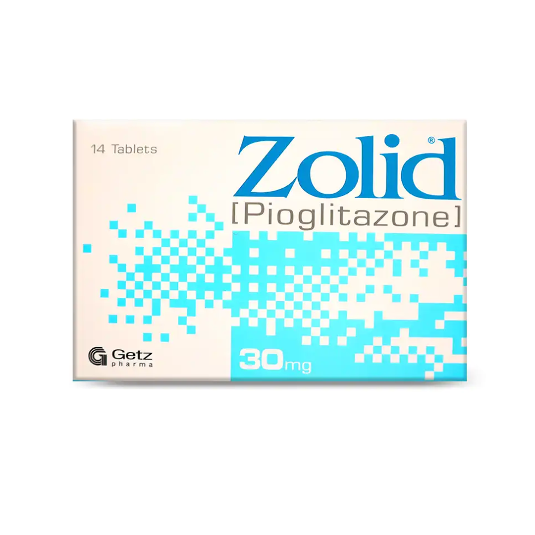 Zolid (Pioglitazone) Tablet 30mg, 14 Ct - Getz Pharma