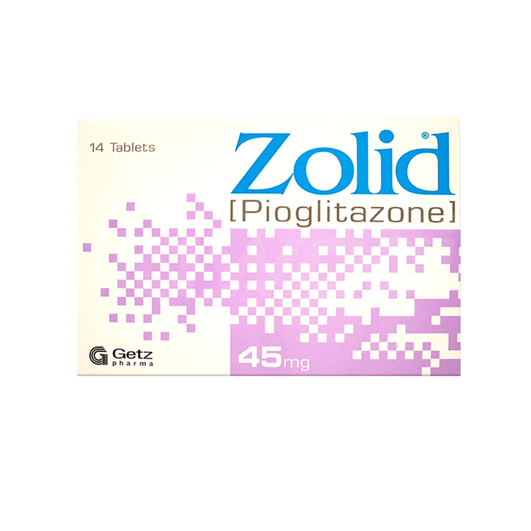 Zolid (Pioglitazone) Tablet 45mg, 14 Ct - Getz Pharma