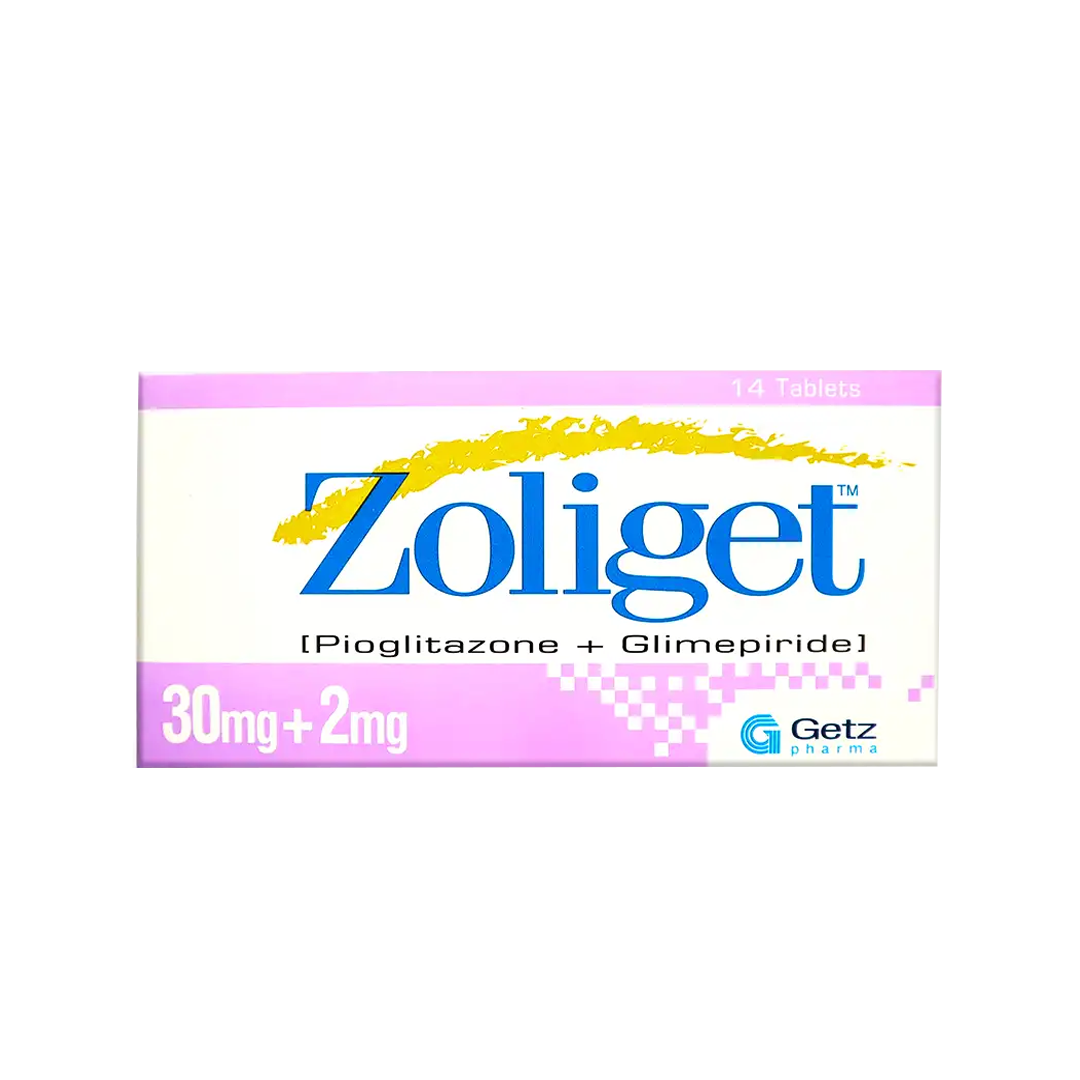 Zoliget Tablet 30/2mg, 14 Ct - Getz Pharma
