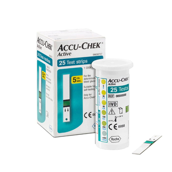 ACCU-Chek Active Blood Sugar Test Strips, 25 Ct - My Vitamin Store