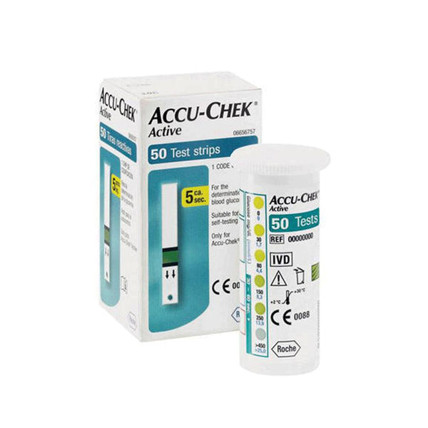 ACCU-Chek Active Blood Sugar Test Strips, 50 Ct - My Vitamin Store