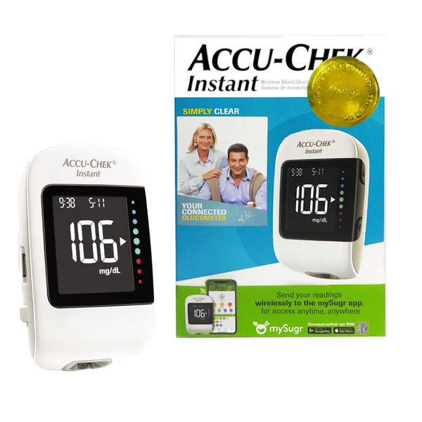 Accu-Chek Instant Blood Glucose Glucometer (with 10 Free Test Strips), 1 Ct - My Vitamin Store