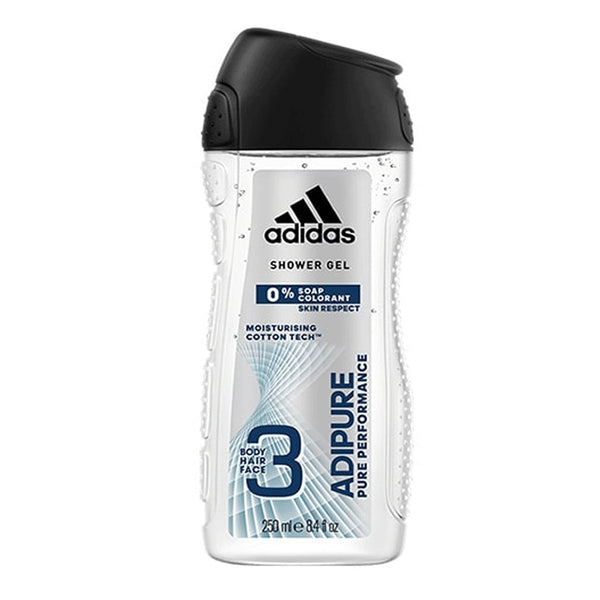 Adidas Adipure Pure Performance 3-in-1 Shower Gel, 250ml - My Vitamin Store