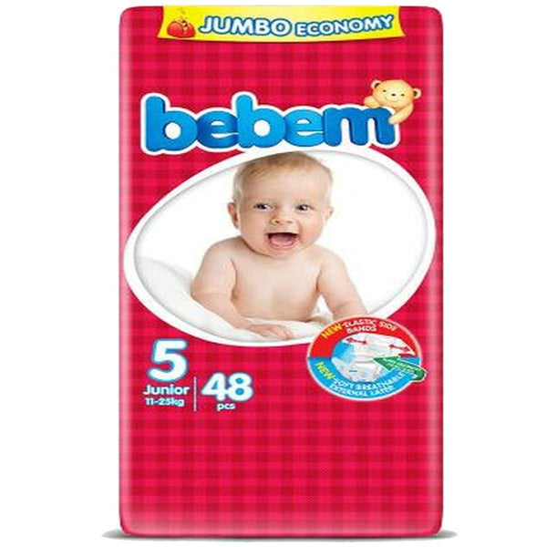 Bebem Baby Diaper Size 5 (Junior), 48 Ct - My Vitamin Store