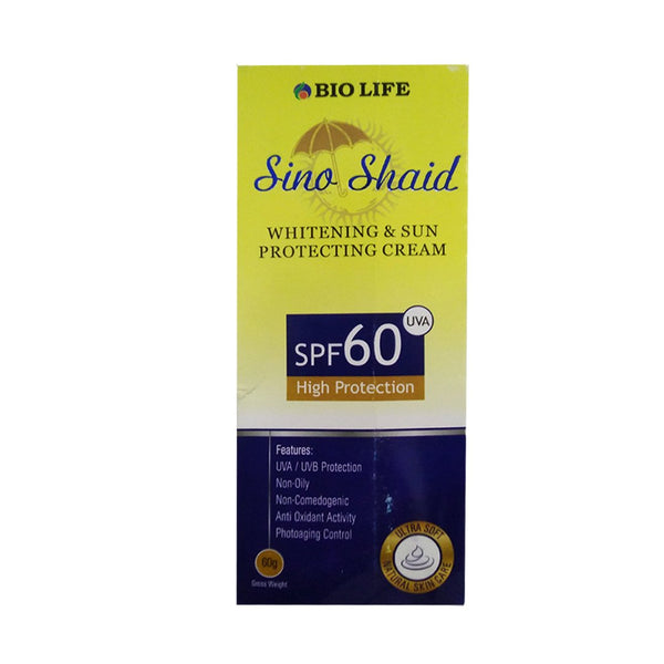 Bio Life Sino Shade Whitening & Sun Protection Cream SPF 60, 60g - My Vitamin Store
