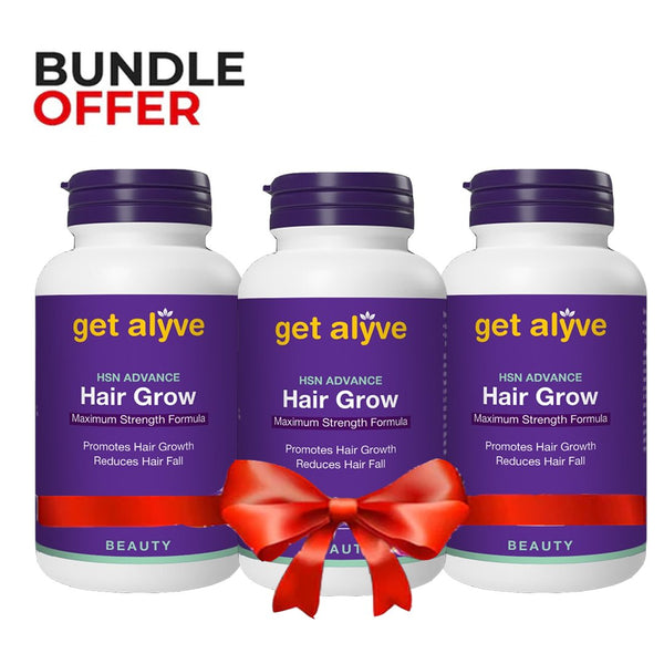 Bundle Pack - Get Alyve Hair Grow (HSN Advance), 60 Ct - My Vitamin Store