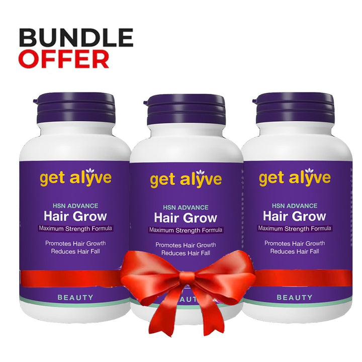 Bundle Pack - Get Alyve Hair Grow (HSN Advance), 60 Ct - My Vitamin Store