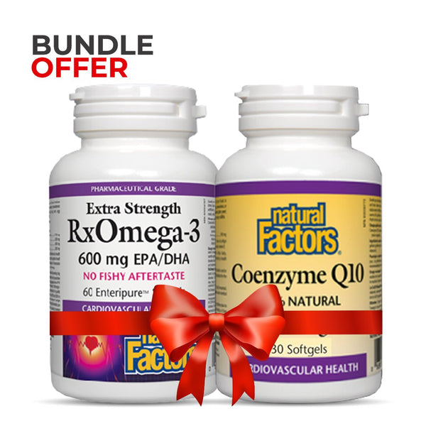 Bundle Pack - Natural Factors RxOmega-3 + Coenzyme CoQ10 - My Vitamin Store