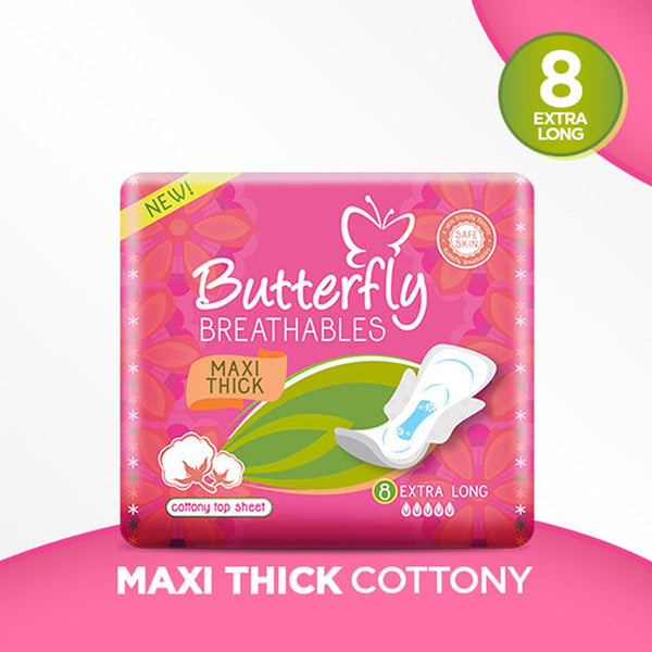Butterfly Breathable Maxi Thick Cottony Top Sheet (Extra Long), 8 Ct - My Vitamin Store