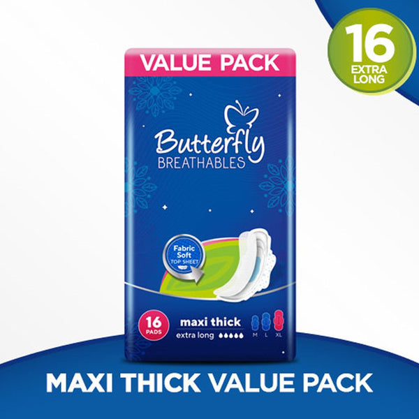 Butterfly Breathable Maxi Thick (Extra Long), 16 Ct - My Vitamin Store