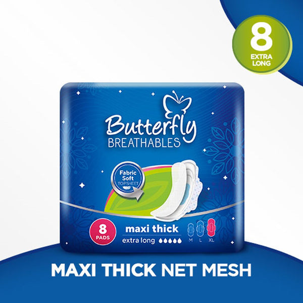 Butterfly Breathable Maxi Thick (Extra Long), 8 Ct - My Vitamin Store