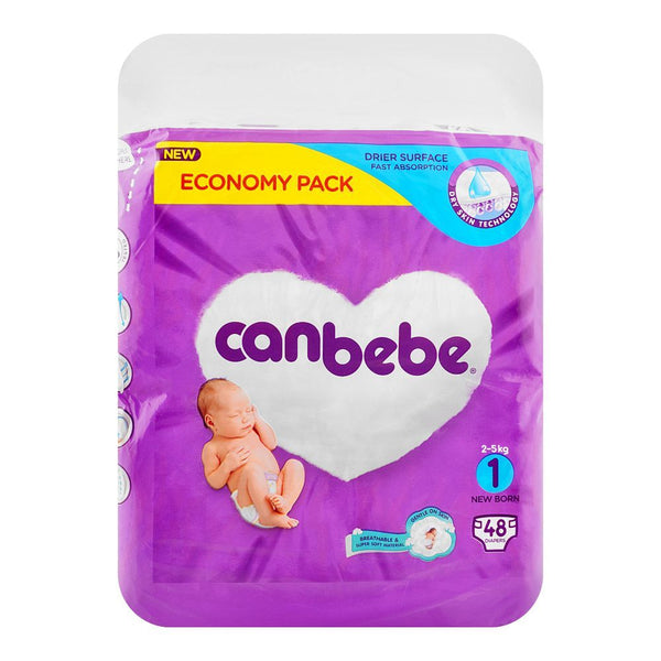Canbebe Comfort Dry Diapers Size 1 (Newborn), 48 Ct - My Vitamin Store