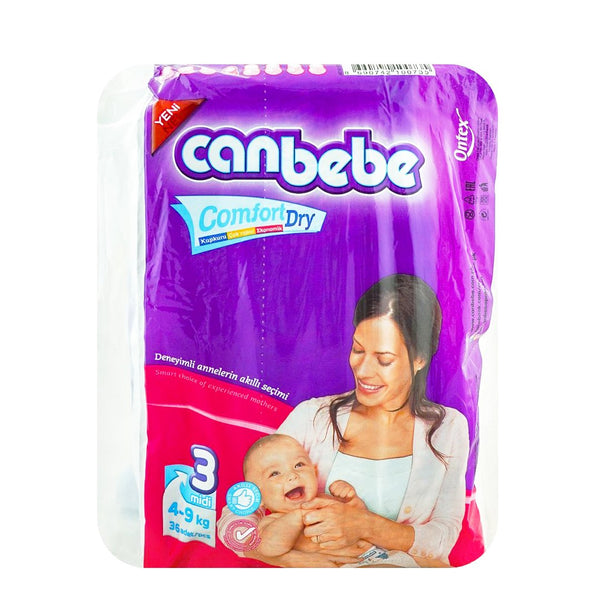 Canbebe Comfort Dry Diapers Size 3 (Midi), 36 Ct - My Vitamin Store