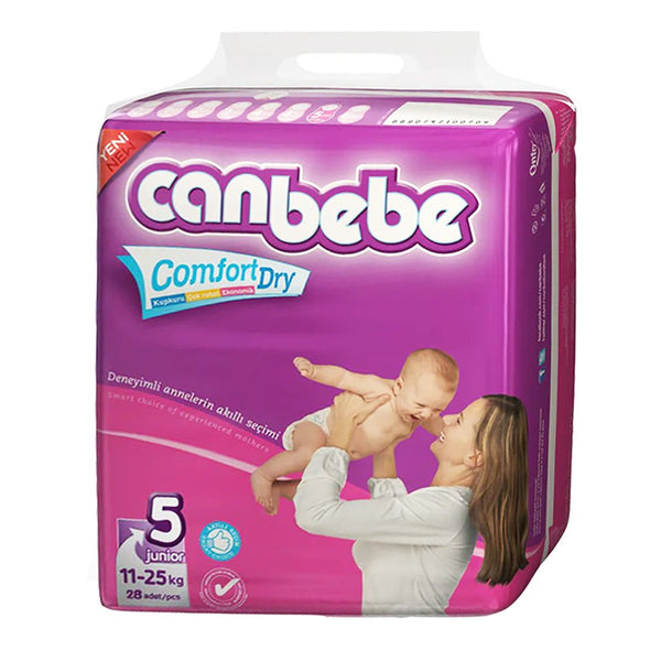 Canbebe Comfort Dry Diapers Size 5 (Junior), 28 Ct - My Vitamin Store