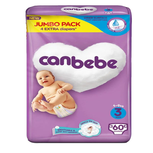Canbebe Diapers Size 3 (Midi), 60 Ct - My Vitamin Store