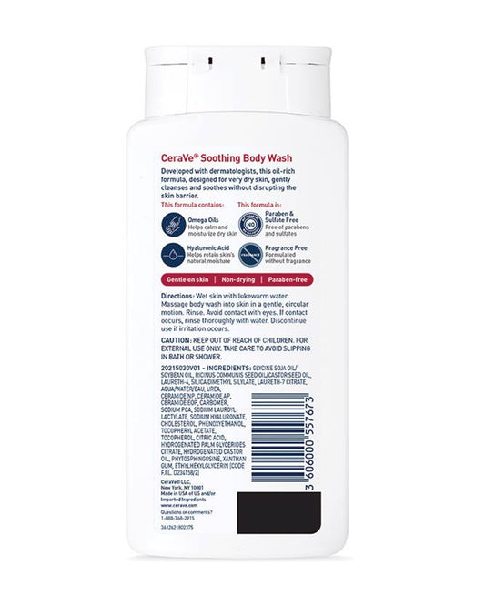 CeraVe Soothing Body Wash, 296ml - My Vitamin Store