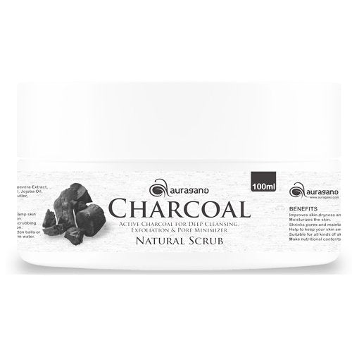 Charcoal Facial Scrub - Auragano - My Vitamin Store
