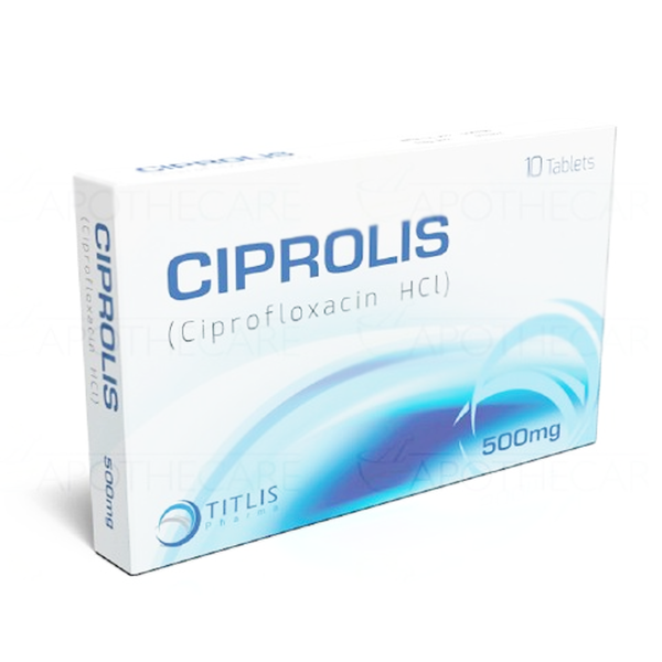 Ciprolis (Ciprofloxacin) Tablets 500mg, 10 Ct - Titlis