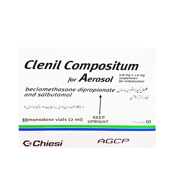 Clenil Compositum for Aerosol (0.8mg+1.6mg), 10 Ct - Chiesi - My Vitamin Store