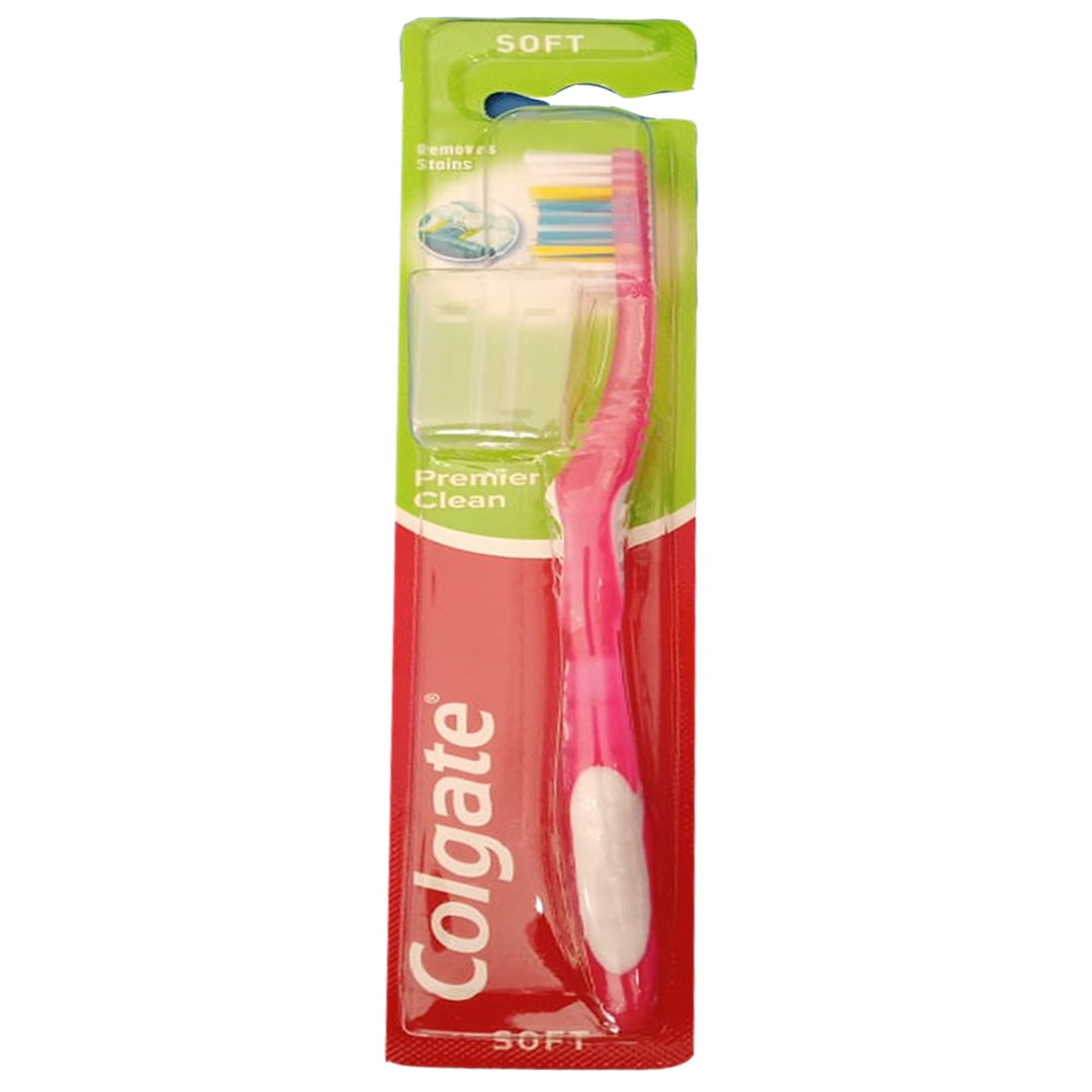 Colgate Premier Clean Soft Toothbrush (Pink), 1 Ct - My Vitamin Store