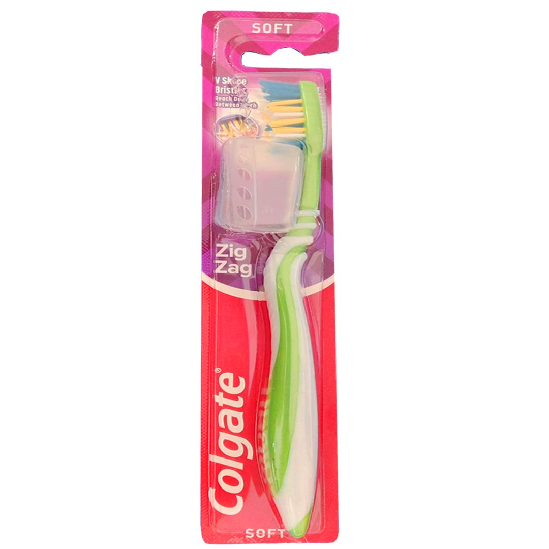 Colgate ZigZag Soft Toothbrush (Green), 1 Ct - My Vitamin Store
