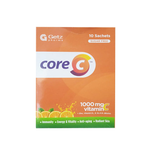 Core C (Vitamin C 1000mg) Sachets, 10 Ct - Getz Pharma - My Vitamin Store
