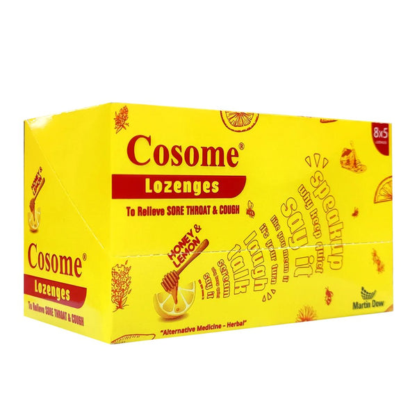 Cosome Honey Lemon Lozenges, 40 Ct - Martin Dow - My Vitamin Store