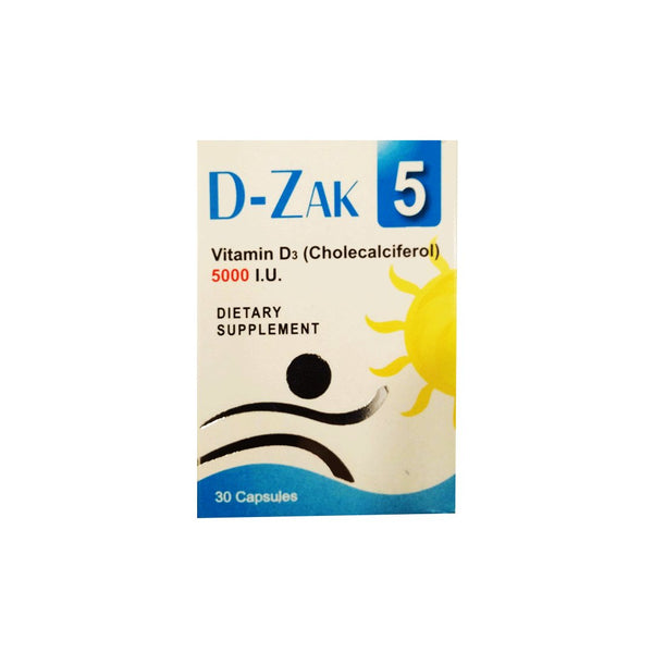 D-Zak 5 (Vitamin D3 5000 IU), 30 Ct - Schazoo - My Vitamin Store