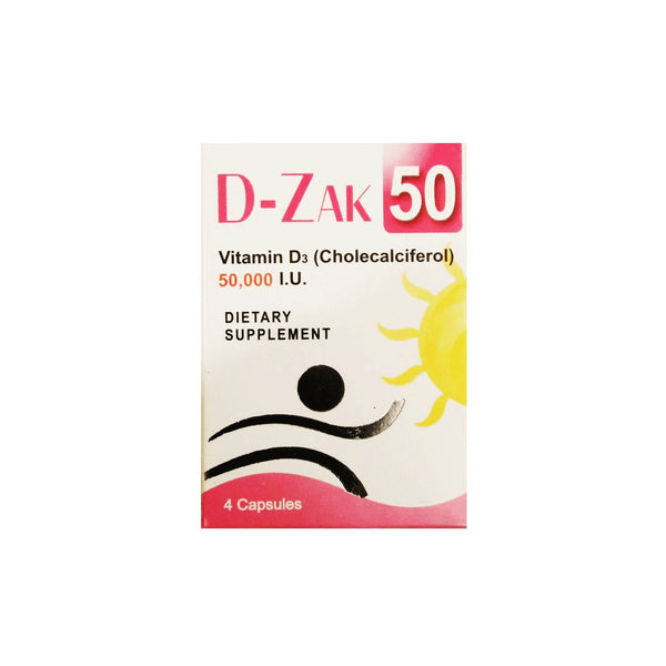 D-Zak 50 (Vitamin D3 50000 IU), 4 Ct - Schazoo - My Vitamin Store