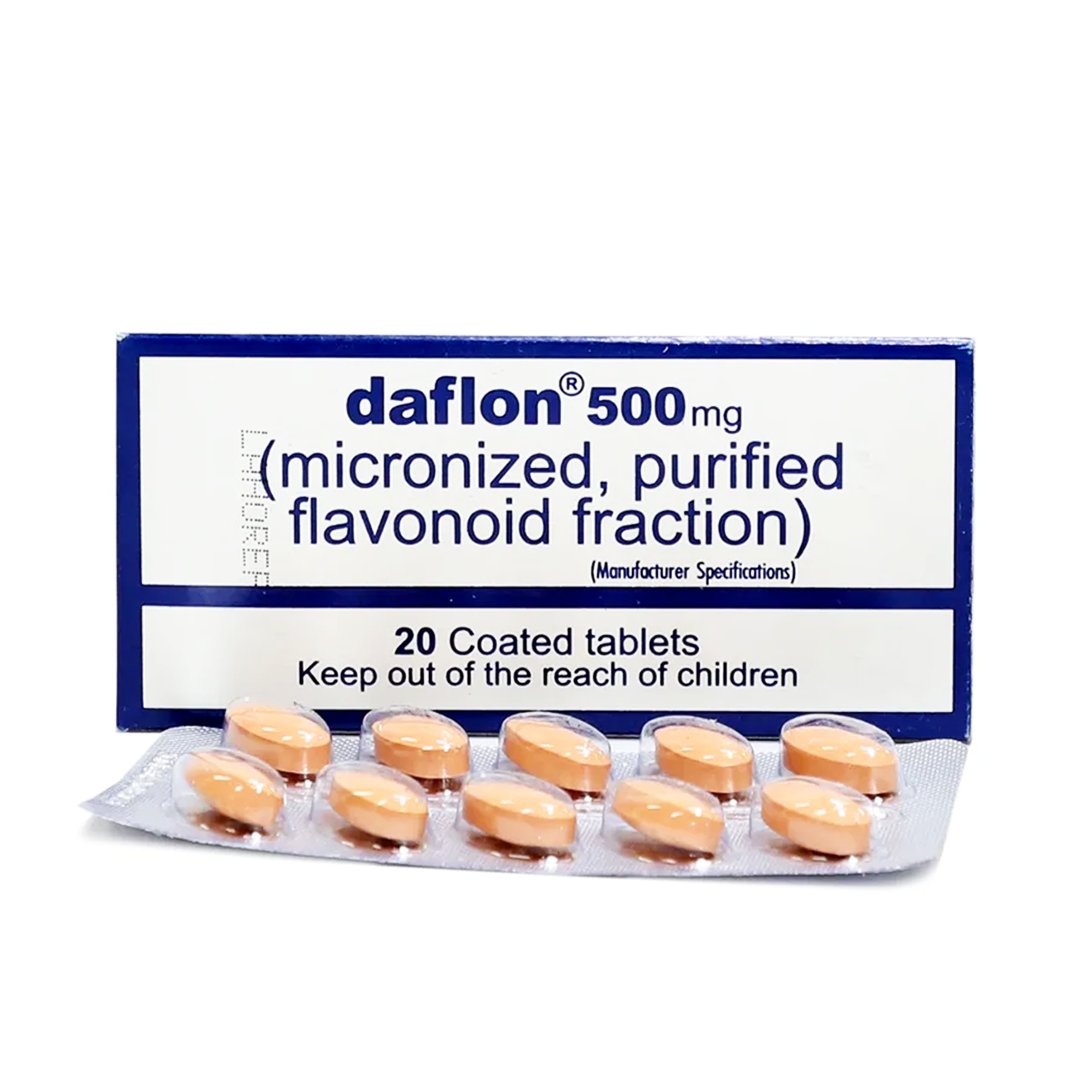 Daflon Tablet 500mg, 20 Ct - Servier - My Vitamin Store