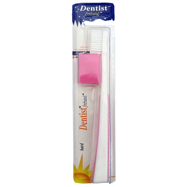 Dentist Frehand Hard Toothbrush (Pink) - My Vitamin Store