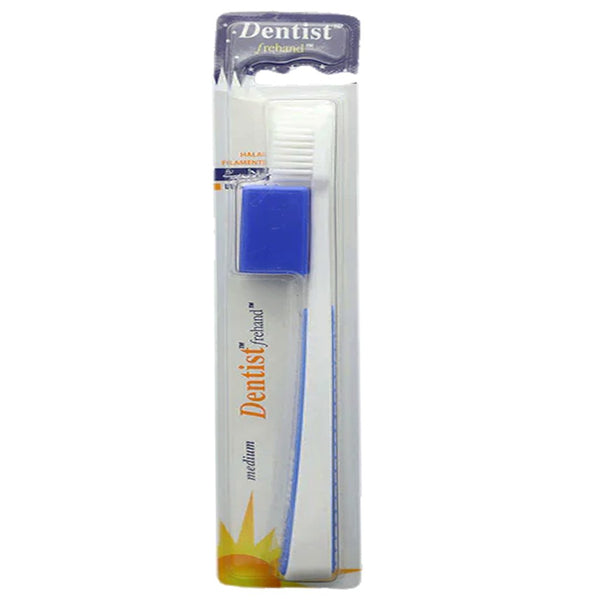 Dentist Frehand Medium Toothbrush (Blue) - My Vitamin Store