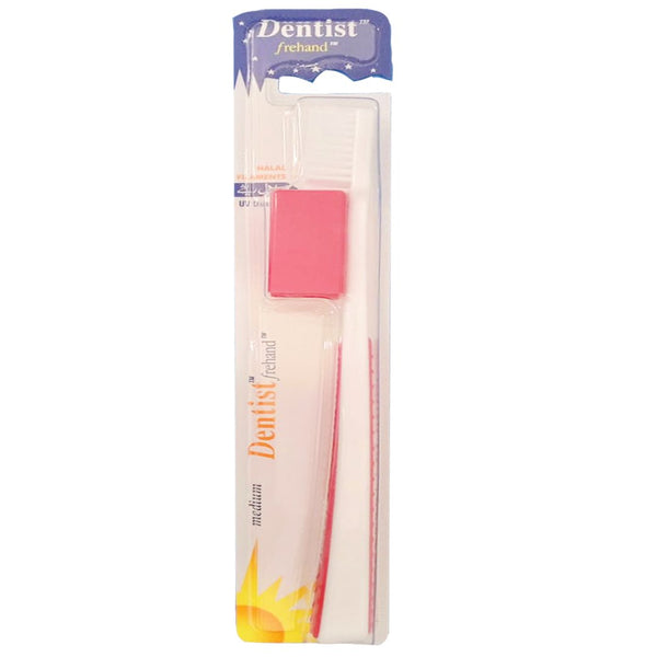 Dentist Frehand Medium Toothbrush (Red) - My Vitamin Store
